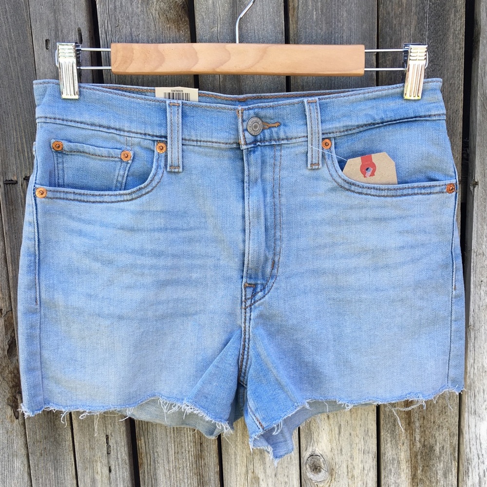 NWT Levi’s High Rise Jean Shorts Sapphire Sound 29 - Picture 14 of 14